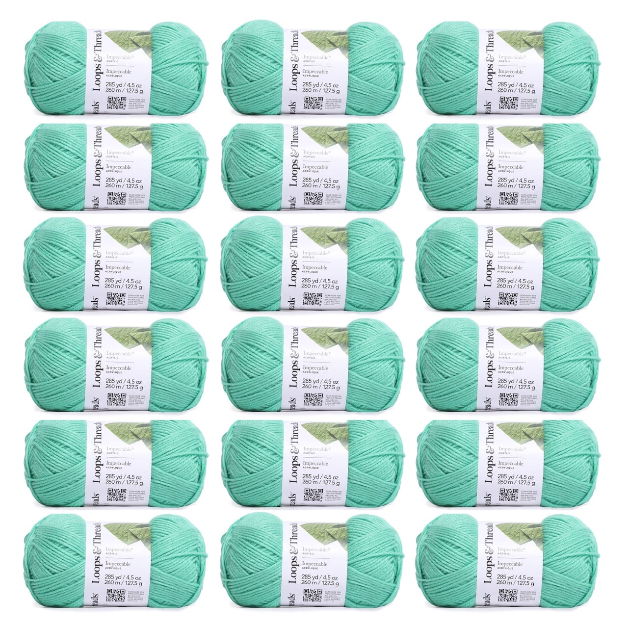 18 Pack: Impeccable® Solid Yarn by Loops & Threads®